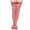 Calcetines Navideños De Rayas Rojas Talla Única