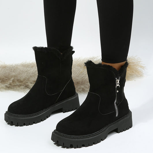 Botas de Invierno Impermeables Mujer - Gamuza Sintética con Suela Antideslizante - Image 8