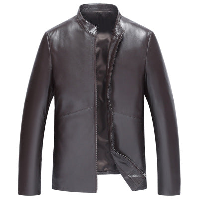 Chaqueta Corta de Cuero de Oveja Haining para Hombre