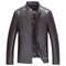 Chaqueta Corta de Cuero de Oveja Haining para Hombre