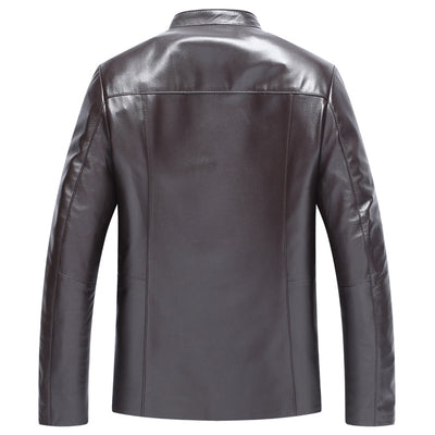 Chaqueta Corta de Cuero de Oveja Haining para Hombre - Image 2