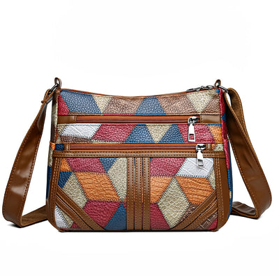 Bolso Bandolera Multicolor con Diseño de Parches Geométricos - Image 6