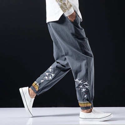 Pantalones Casuales Talla Grande Estilo Asiático para Hombre