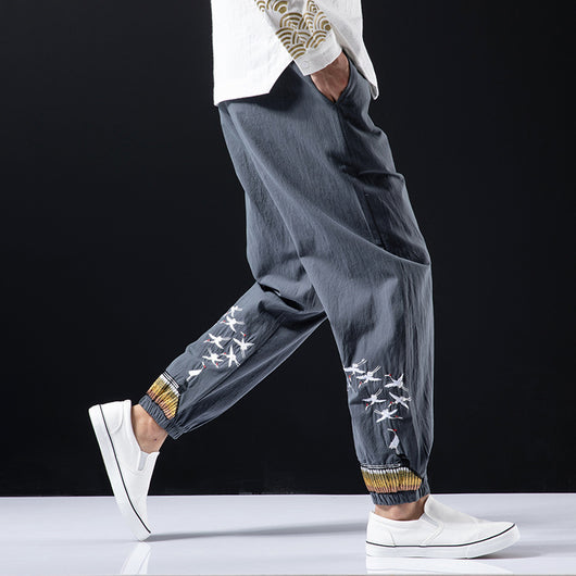 Pantalones Casuales Talla Grande Estilo Asiático para Hombre