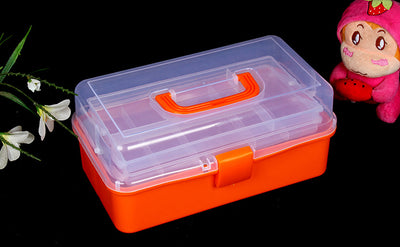 Caja de herramientas artística de 2 niveles con compartimentos - Image 33