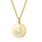 Single Studded Letter Necklace J 925 Plateado