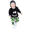 Conjunto de Duas Peças Halloween Carinha Feliz Manga Longa para Menino