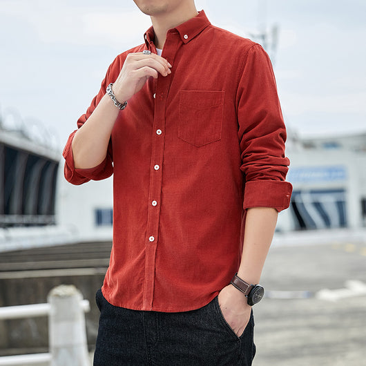 Camisa de Pana para Hombre de Manga Larga - Image 5