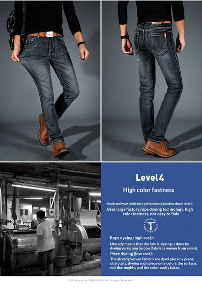 Jeans Slim Fit Elásticos Estilo Coreano Retro para Jóvenes - Image 10