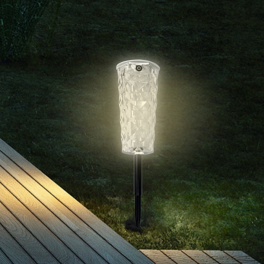 Lámpara Solar de Jardín con Cristal Multicolor Rosa - Luz LED Romántica