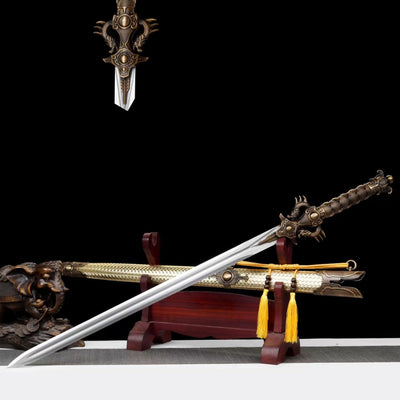 Espada Emperador Dragón Largo - Acero Forjado Integral Estilo Han - Image 3