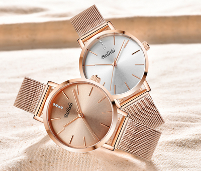 Reloj de cuarzo con correa de malla metálica - Image 11