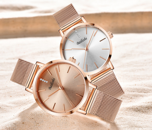 Reloj de cuarzo con correa de malla metálica - Image 11