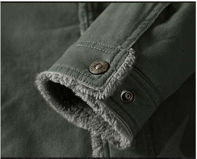 Abrigo de Invierno para Hombre con Forro de Terciopelo - Chaqueta de Algodón Acolchada - Image 15