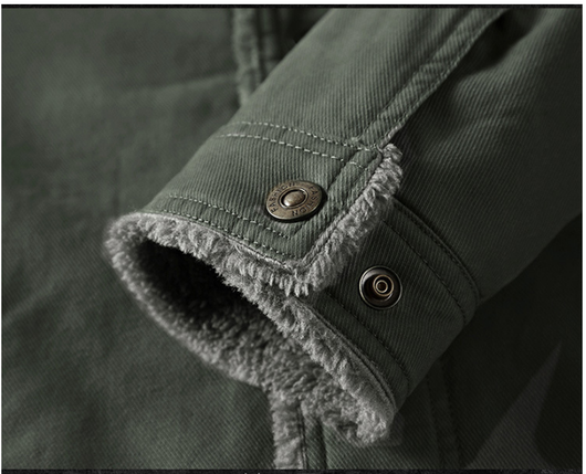 Abrigo de Invierno para Hombre con Forro de Terciopelo - Chaqueta de Algodón Acolchada - Image 15