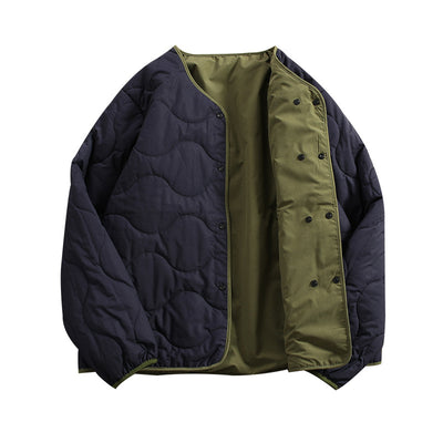 Abrigo de Algodón Reversible sin Cuello para Invierno - Image 8
