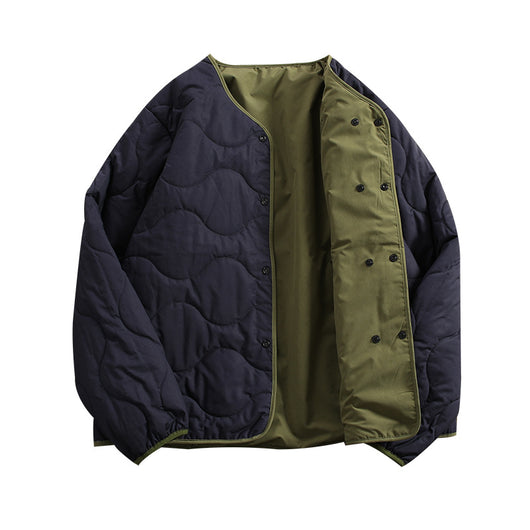 Abrigo de Algodón Reversible sin Cuello para Invierno - Image 8