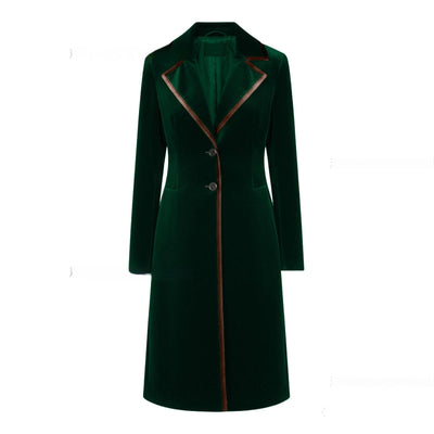 Abrigo de Terciopelo Elegante y Sofisticado para Mujer - Image 5
