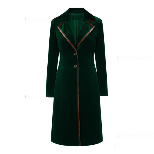 Abrigo de Terciopelo Elegante y Sofisticado para Mujer - Image 5