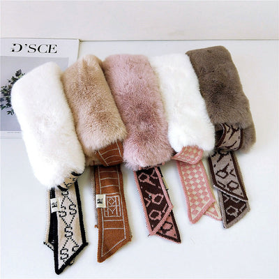 Bufanda Cuello de Piel Pata de Gallo Estilo Coreano - Abrigo Grueso Invierno Mujer - Image 16