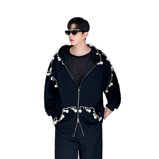Cardigan Tejido a Mano con Perlas para Hombre y Mujer - Image 5