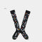 Calcetines de Skate Jacquard Rojo Neto Estilo Europeo