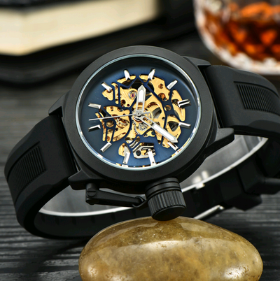 Reloj Automático de Acero Hueco para Hombre - Elegancia Empresarial con Esfera Luminosa - Image 3