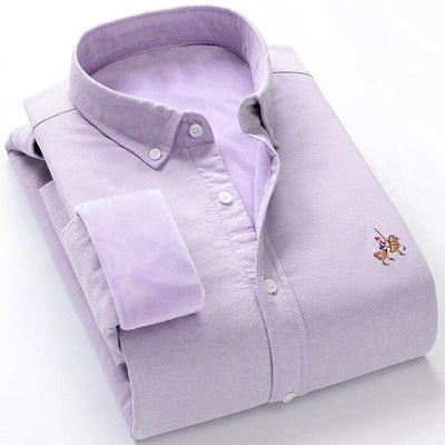 Camisa Térmica Hombre Oxford Gruesa con Forro de Lana - Image 19