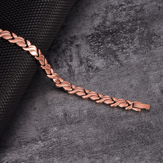 Pulsera Magnética de Cobre Puro con Acero Titanio - Joyería Wholesale - Image 2