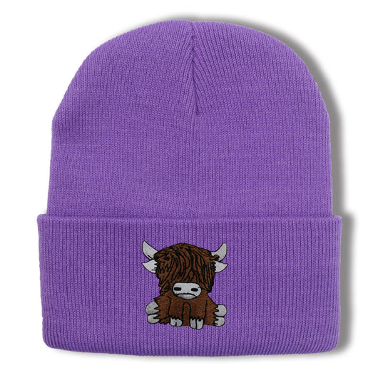 Gorro de Lana Tejido con Diseño de Yak Peludo - Abrigo Otoño e Invierno - Image 24