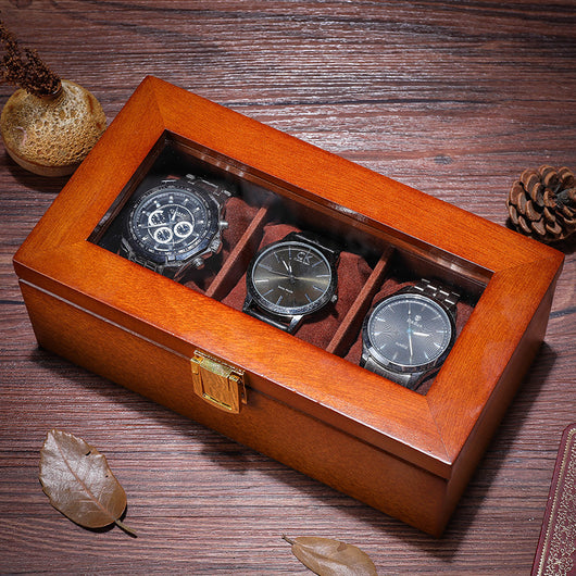Caja Organizadora para Relojes de Madera con Vitrina de Cristal - Image 3