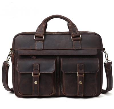 Maletín Ejecutivo de Cuero Genuino - Bolsa Retro para Laptop 15.6 Pulgadas - Image 10