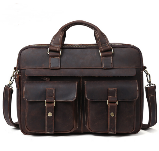 Maletín Ejecutivo de Cuero Genuino - Bolsa Retro para Laptop 15.6 Pulgadas - Image 10