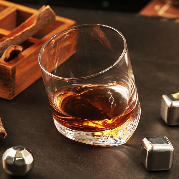 Vaso Inclinado para Whiskey sin Plomo - Cristal Premium para Cócteles