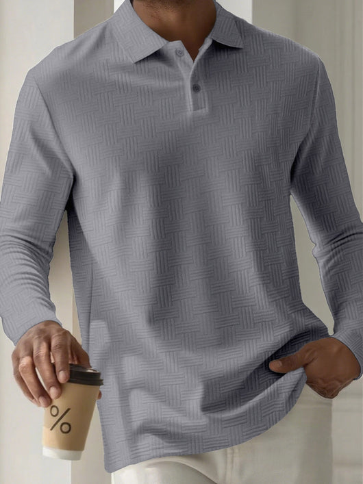 Polo Casual de Manga Corta con Textura para Hombre - Image 7