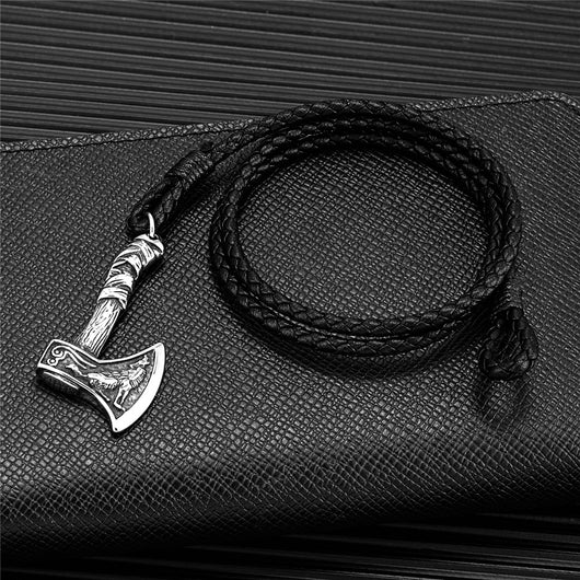 Pulsera de Cuero Trenzado Doble con Acero Inoxidable - Estilo Vintage para Hombre - Image 4