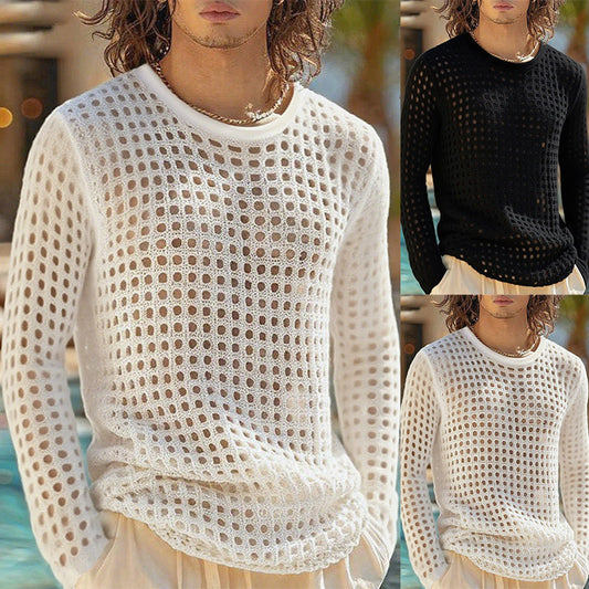 Playera de Fitness con Malla Transpirable para Hombre
