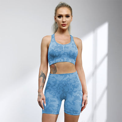 Conjunto Deportivo Mujer: Sostén Deportivo + Short Levantacaderas Yoga Sin Costuras - Image 4