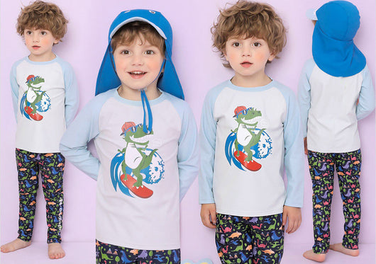 Traje de Baño Deportivo con Protección Solar para Niños - Image 7