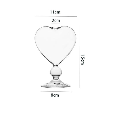 Copa de Vino Corazón Love Cocktail - Vaso Decorativo Japonés Elegante - Image 2