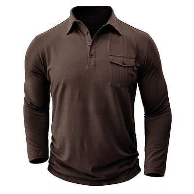 Camisa Clásica de Manga Larga Estilo Europeo para Hombre - Image 34