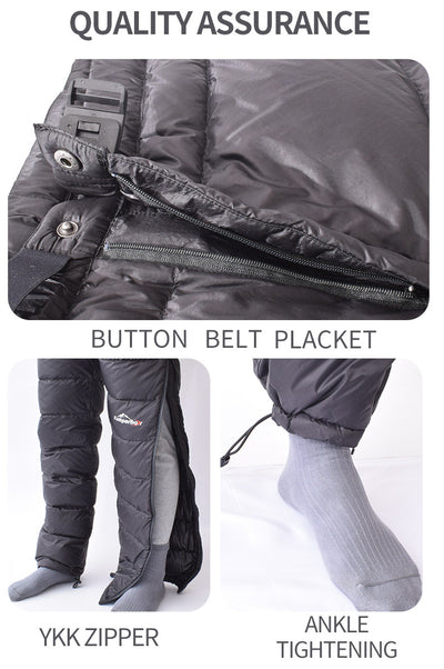 Pantalones de Esquí Aislados para Invierno - Relleno de Plumón Negro - Image 15