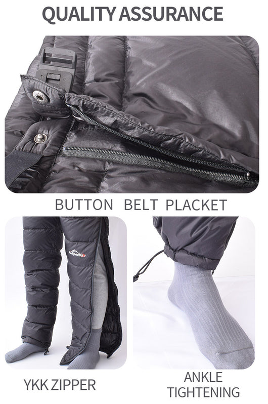 Pantalones de Esquí Aislados para Invierno - Relleno de Plumón Negro - Image 15