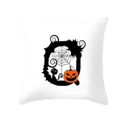 Funda de Cojín de Halloween con Letras Divertidas en Piel de Durazno para Hogar y Oficina - Image 20