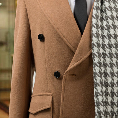 Abrigo Británico de Largo Medio para Hombre - Estilo Europeo - Image 8
