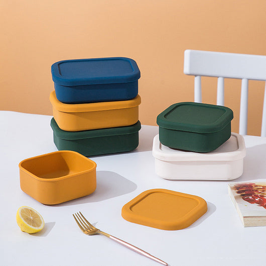 Contenedor Hermético de Silicona para Almuerzo con Calentamiento en Microondas