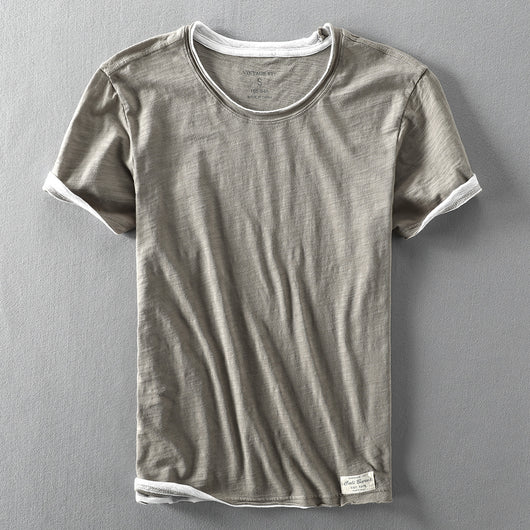 Camiseta Hombre Algodón Slub Verano Casual Ligera - Image 10