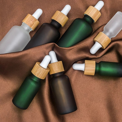 Botella Gotero de Vidrio Ámbar Protección Solar para Cosméticos - Image 10