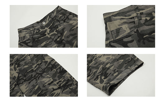 Overol Ancho Camuflaje Retro para Mujer - Pantalón Suelto y Casual - Image 10