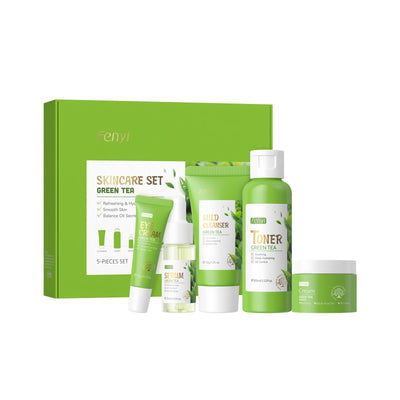 Set de Cuidado Facial con Té Verde - 5 Piezas - Image 5